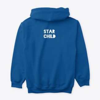 Pull bleu à capuche